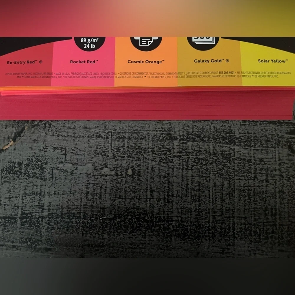 Astro Brights Vibrant Colored Paper Stack, 100 pieces of colored paper. 8.5”x11”